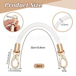 Asas de bolso con cordón redondo de piel sintética trenzada&nbsp;PURS-WH0001-84A