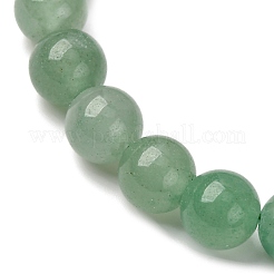 Крашеные натуральные зеленые бусины из авантюрина эластичные браслеты BJEW-Q305