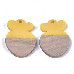 Подвески из смолы и дерева&nbsp;RESI-S358-43C