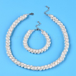 Ожерелья и браслеты из натурального культивированного пресноводного жемчуга SJEW-N039-01