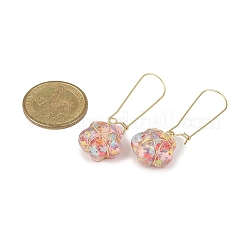 Серьги-кольца с подвесками из полимера EJEW-JE06352-01