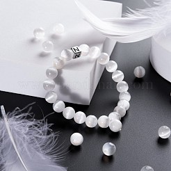 100шт 8мм бусины из натурального селенита DIY-LS0002-17