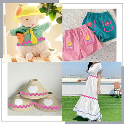 9.7~10 ярд полиэстеровой волнистой кружевной ленты для отделки OCOR-GF0004-55B