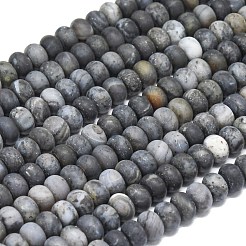 Нити натуральных африканских черных опаловых бусин G-P575-A31-6x4mm