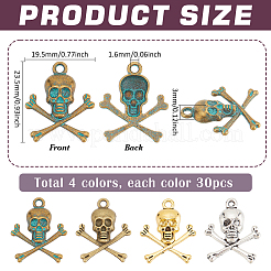 120 шт. 4 цвета подвески из сплава в тибетском стиле&nbsp;FIND-PH0022-99