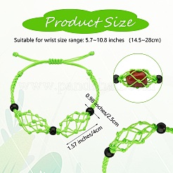 Регулируемый плетеный нейлоновый шнур макраме мешочек изготовление браслета&nbsp;AJEW-SW00013-03