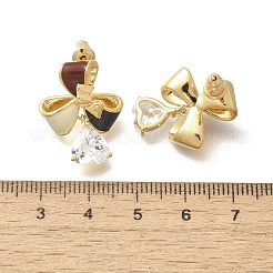Серьги-гвоздики из циркония EJEW-A121-15G