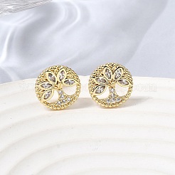 Кольцо с узором «древо жизни»&nbsp;EJEW-G460-02G