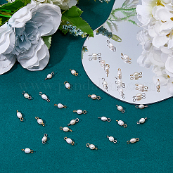 40 шт. 2 цвета натуральный культивированный пресноводный жемчуг звенья соединительные подвески PALLOY-DC00035