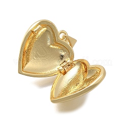Подвески-медальоны в форме сердца из латуни ко Дню святого Валентина&nbsp;KK-D431-035H-G