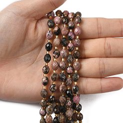 Природные родонит бисер нитей G-F809-A21-01