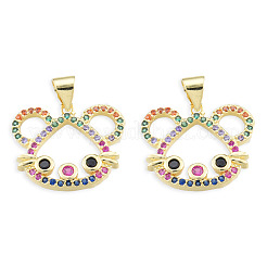 Латунные микро проложить кубического циркония подвески KK-N227-125