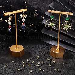 80 шт. латунные серьги-гвоздики&nbsp;KK-BBC0007-17