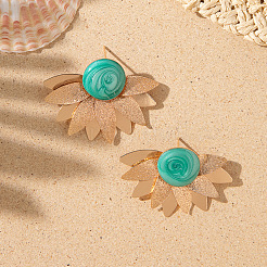 Цветок сплава эмали серьги стержня&nbsp;FS-WG688C9-04