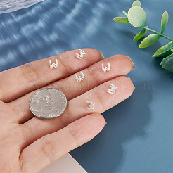 6 pieza de 925 cuentas iniciales huecas de plata esterlina&nbsp;STER-TA0001-53W
