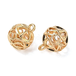 Pendenti in zirconi cubici trasparenti in micro pavè di ottone&nbsp;KK-D261-01G-07