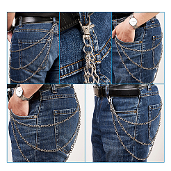 Mode universel hip hop ceinture taille chaîne jeans punk&nbsp;PALLOY-TAC0019-01P