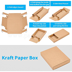 Boîte pliante en papier kraft&nbsp;CON-WH0010-01K-C