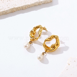 Серьги-гвоздики в форме пончика из нержавеющей стали 304 EJEW-G368-04G