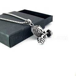 Ожерелья из нержавеющей стали с подвеской в виде льва и гантели для мужчин DQ8738