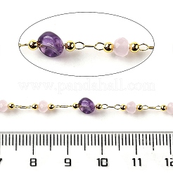 Handgefertigte Perlenketten aus natürlichen Amethystnuggets&nbsp;CHC-F020-06G-01