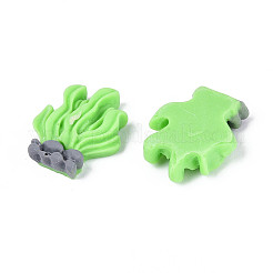 Кабошоны из непрозрачной смолы с водными растениями&nbsp;CRES-T025-44