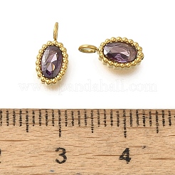 Подвески из нержавеющей стали 304 с микропаве из кубического циркония&nbsp;STAS-U027-02G-06