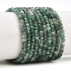 Натуральные изумрудные бисерные пряди&nbsp;G-B175-A19-2x3mm