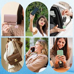 Эмалированные ремешки для мобильных телефонов и пылезащитные заглушки для мобильных телефонов HJEW-GL00016