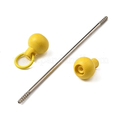 Пластиковый брелок для ключей с бусинами для изготовления украшений своими руками AJEW-C040-01G