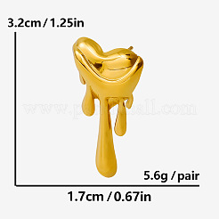 Стильные серьги-гвоздики в форме сердца из нержавеющей стали 304&nbsp;EM8076-2