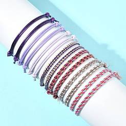 14 ensemble de bracelets en cordon de coton 7 couleurs pour hommes et femmes&nbsp;BJEW-FS00025-05