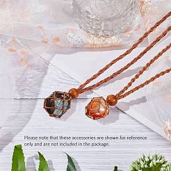 Регулируемый плетеный вощеный шнур для изготовления колье в макраме NJEW-I243-A05