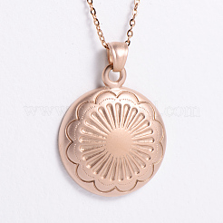 Мужские ожерелья с подвеской-цветком из нержавеющей стали в винтажном стиле FB6068