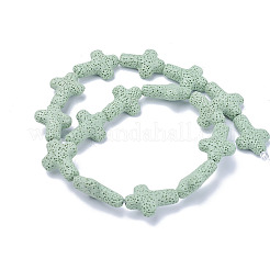 Бусы из натуральной лавы G-L498-E15