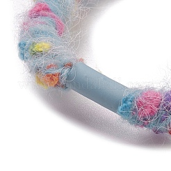 ナイロン弾性ヘアタイ  ポニーテールホルダー  プラスチック製のビーズと  女の子のためのカラフルな点線のヘアロープ  ミックスカラー  5~9mm  内径：37mm&nbsp;OHAR-G015-07