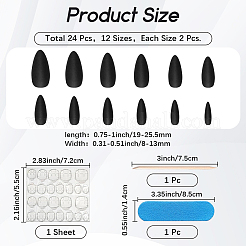 1 sachet de faux ongles à coller en plastique ABS&nbsp;MRMJ-CP0001-62