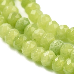 Chapelets de perles en rondelles en jade de Malaisie naturel teint&nbsp;X-G-E316-2x4mm-41