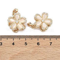 Pendenti girevoli in ottone micro pavé di zirconi cubici&nbsp;KK-A287-06G