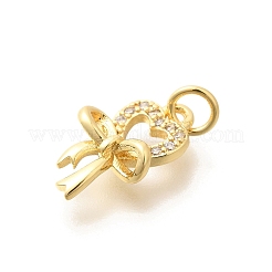 Латунные микропаве прозрачные подвески с фианитом&nbsp;KK-L225-031G