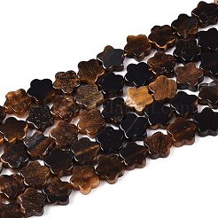 Природных тигровый глаз бисер нитей G-N257-24A-03