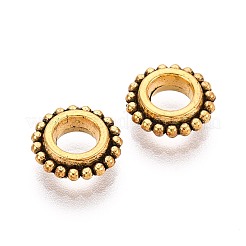 Сплавочные овальные бусины тибетского стиля  TIBE-T016-04AG