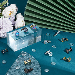 12 шт. 3-х цветная латунная пуговица для манжеты BUTT-UN0001-22