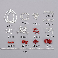 Fabrication de boucles d'oreilles bricolage saint valentin&nbsp;DIY-JP0003-60S