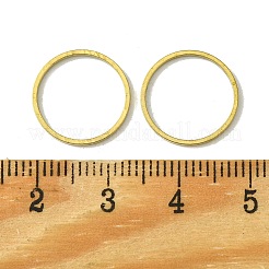 真鍮製フレームコネクター  カドミウムフリー＆ニッケルフリー＆鉛フリー  フラットリング  生（メッキなし）  14x1mm  内径：12.5mm&nbsp;KK-B085-12C-04