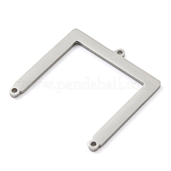 変色しない304ステンレススチールシャンデリア部品リンク  レーザー切断  アーチ形状  ステンレス鋼色  25x25x1mm  穴：1.2mm&nbsp;STAS-B056-11P-04
