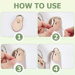 8 шт. 4-х цветные головки молний из коровьей кожи&nbsp;PURS-CL0001-01C
