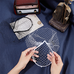 2 шт. 2 цвета свадебная жемчужная сетчатая фата тканевые резинки для волос MRMJ-GF0001-50B