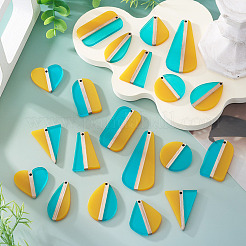 20 шт. подвески из прозрачной смолы и натурального дерева в двух стилях&nbsp;RESI-TA0004-47