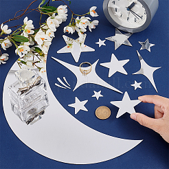 Pegatinas de pared de espejo acrílico con forma de estrella&nbsp;DIY-PH0017-37B